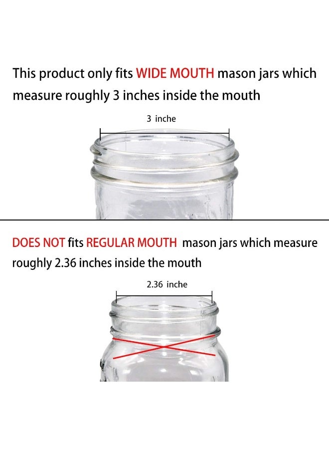 SheeChung Wide Mouth ONLY SheeChung 2 Pack Mason Jar Toothbrush Holder Lid  Rustproof 304 Stainless Steel for Ball Mason Jar or Any Pint Jar Farmhouse Decor Bathroom Accessories Set  Bronze - Image 5
