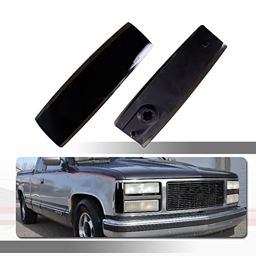 Tonsya Compatible With 1988 1989 1990 1991 1992 1993 GMC Suburban C1500 C2500 C3500 K1500 K2500 K3500 Side marker Lights housing Smoked Lens OEM Part Number 5975200, 5975199, GM2551141, GM2550141 - Image 1