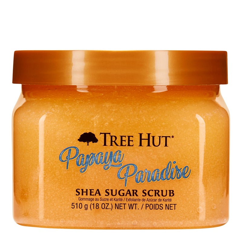 Tree Hut Papaya Paradise Shea Sugar Scrub, Exfoliating, Hydrating & Moisturizing Body Scrub with Shea Butter & Nourishing Essential Oils, Smooth & Soften Skin, 18 oz - Image 1