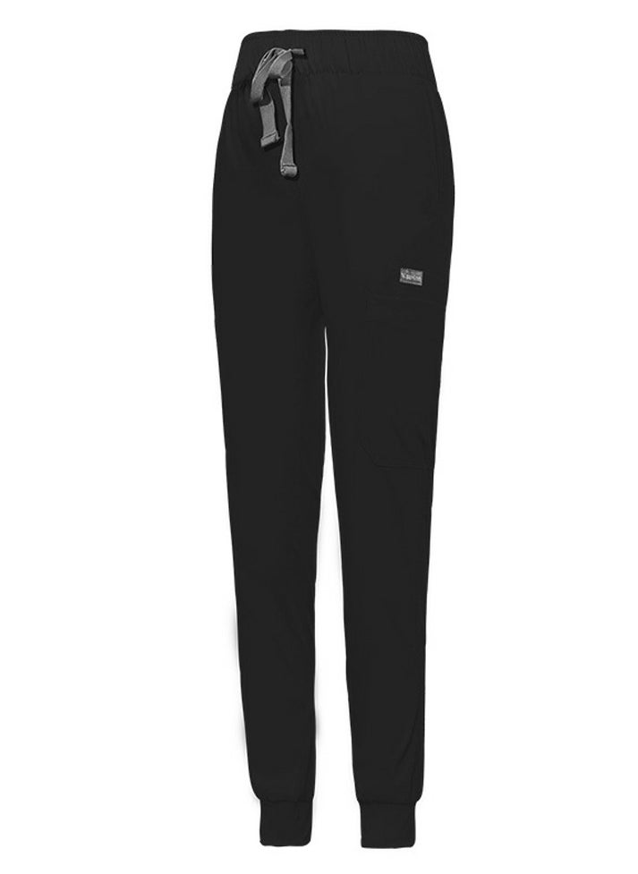 Loquat Medical Uniform Scrubs Pants Unisex Elastic Waist Jogger Pants Workwear Black 