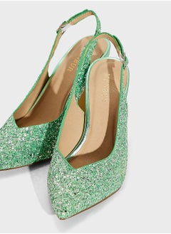 MENBUR Pointed Toe Mid Heel Sandals  - Image 4