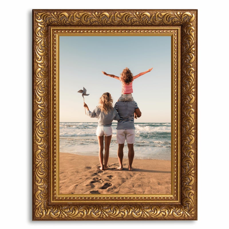 Victor VictoR 5x7 Picture Frame Rubens Brown Gold - Picture Frames 5x7 - with Shutterproof Acrylic Glass - Antique Frames - Brown Frame 5 by 7  - Image 4