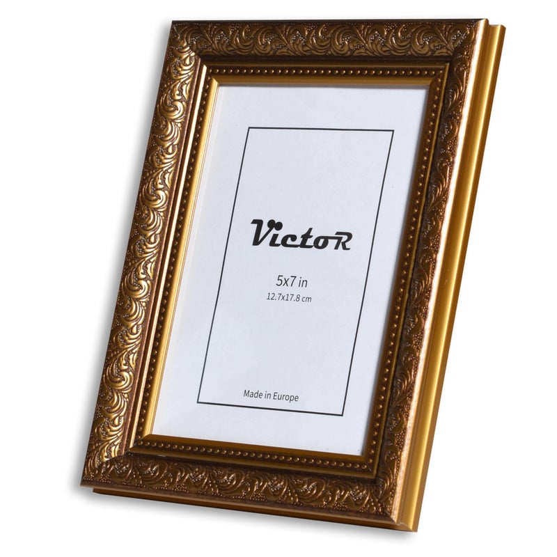 Victor VictoR 5x7 Picture Frame Rubens Brown Gold - Picture Frames 5x7 - with Shutterproof Acrylic Glass - Antique Frames - Brown Frame 5 by 7  - Image 2