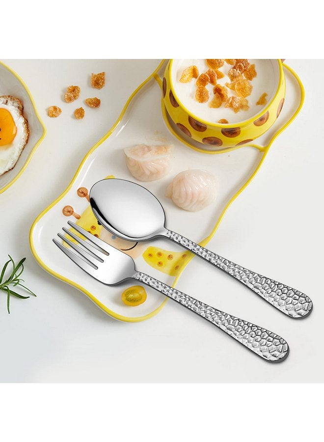 LIANYU 14-Piece Kids Silverware Set, Stainless Steel Toddler Utensils Flatware Set, Includes 7 Kids Spoons, 7 Kids Forks, Child Preschooler Cutlery Set, Dishwasher Safe - Image 4