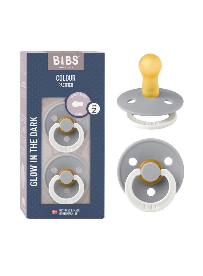 بيبس مجموعة ألوان مصاصات BIBS | مصاصات أطفال من المطاط الطبيعي | مجموعة من 2 مصاصات خالية من مادة BPA | صنع في الدنمارك | 6 أشهر فما فوق (عبوة من 2) | Cloud Night - Image 1