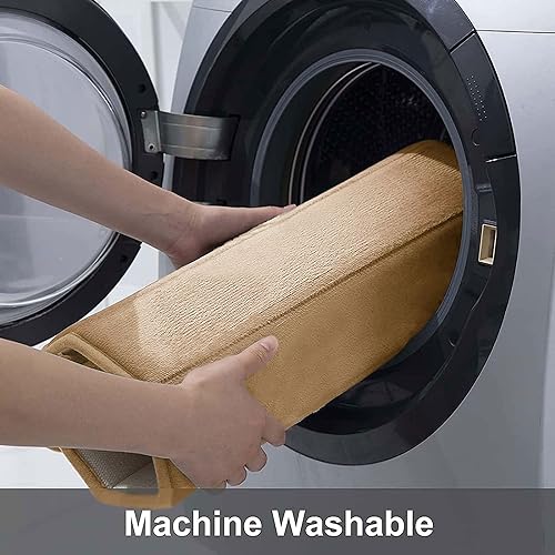 Buganda Memory Foam Bath Mat, 24" x 16", Ultra Soft and Non-Slip Bathroom Rugs, Water Absorbent and Machine Washable Bath Rug for Bathroom, Shower, and Tub, Camel - Image 5