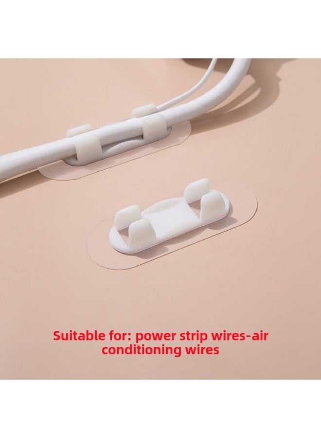 Punch-free Washing Machine Pipe Fixed Buckle Drain Pipe Holder Gas Hose Clamp Gas Pipe Nail-Free Pipe Clamp-Specification Model:White 10MM Row Plug Line Buckle  - Image 1