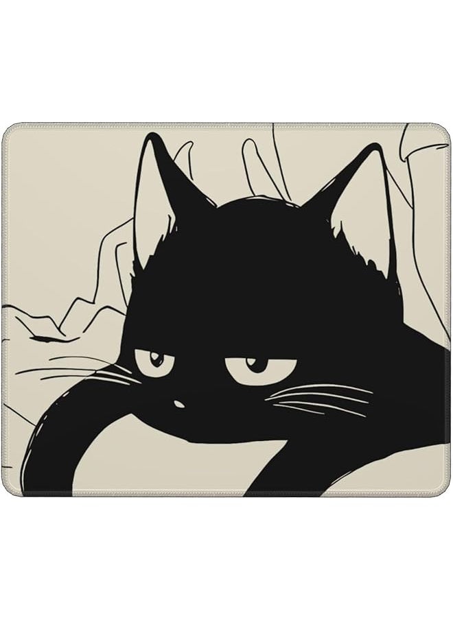 AMGREEN - YRQX Funny Cat Mouse Pad, Square Cute Mouse Pads for Wireless Mouse, Small Office Computer Mousepad, with Non Slip Rubber Base Mouse Mat, Funny Designed Pattern, for Desk Laptop, 7.9×9.5 In - Image 1