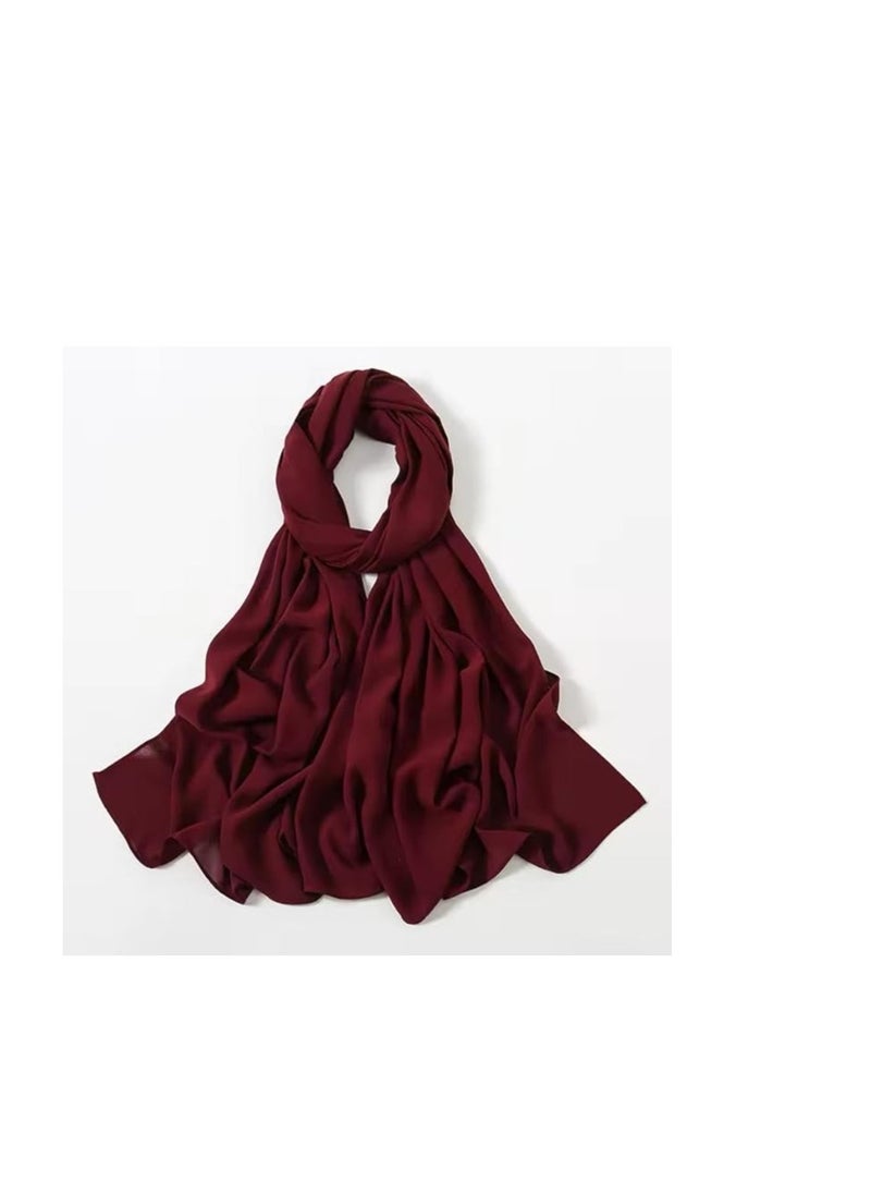 ماركة غير محددة - طرحه كريب شيفون أنيقة ومريحة مثالية للاستخدام اليومي أو المناسبات الخاصة - Image 1