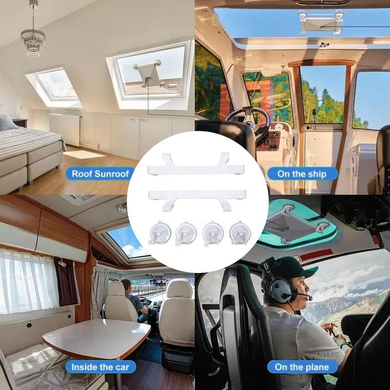 Satellite Suction Cup Mount, ABS Stable Support for Car Window Sunroofs with Detachable Cup, for RVs Boats Trucks - Image 4