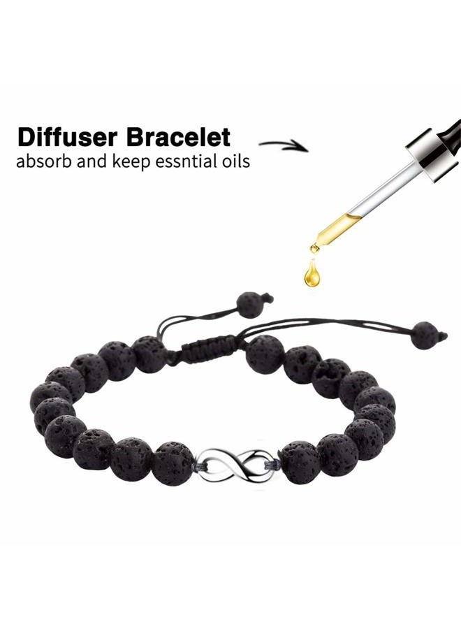 Softones 8MM Lava Rock Beads Bracelet for Men Women,Friendship Couples Gifts Natural Stone Bracelets - Image 4