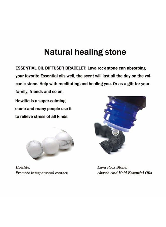 Softones 8MM Lava Rock Beads Bracelet for Men Women,Friendship Couples Gifts Natural Stone Bracelets - Image 5