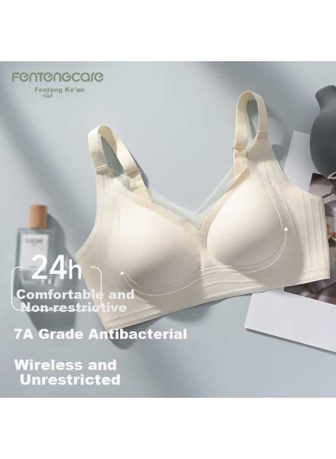 Fentengcare 7a Antibacterial Liquid Foundation Women's Summer Thin Breathable Wire-free Bra Small Chest Enhancing Bra Invisible Yr - Image 1