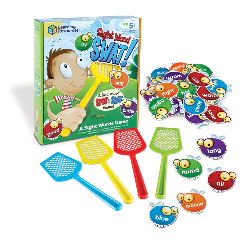 Learning Resources Sight Word Swat A Sight Words Game - Phonics Flash Cards, Board Games for Kids, Montessori Spelling , Homeschool, Classroom Must Haves, Teacher Supplies, Gifts for Boys and Girls - Image 1
