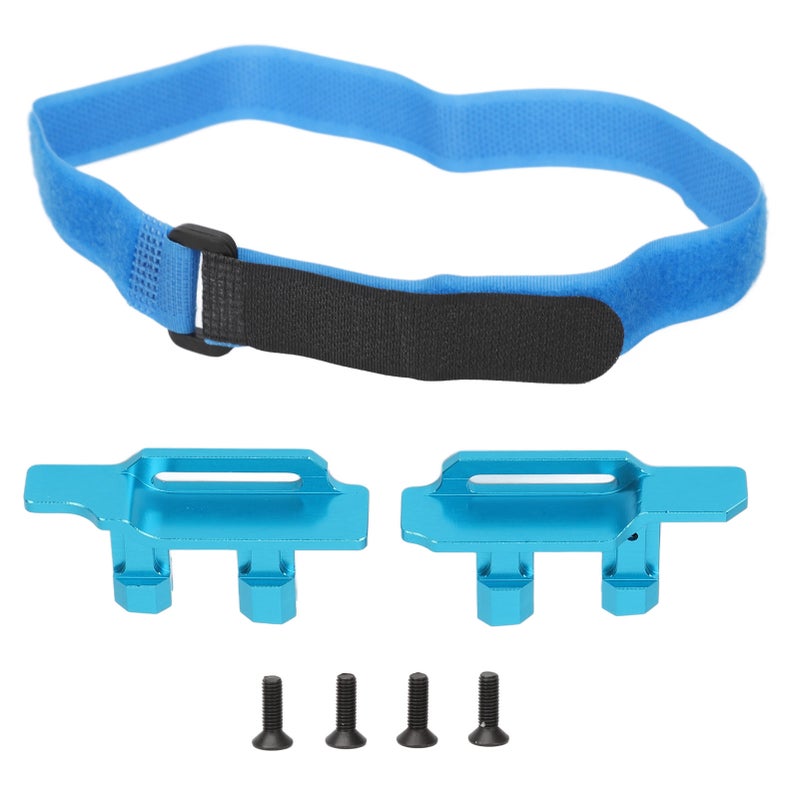 Metal Aluminum Alloy 3S 4S Tall Battery Holder Mount Hold Down with Battery Strap for Traxxas Maxx 1/10 RC Car Upgrade Parts Blue - Image 1