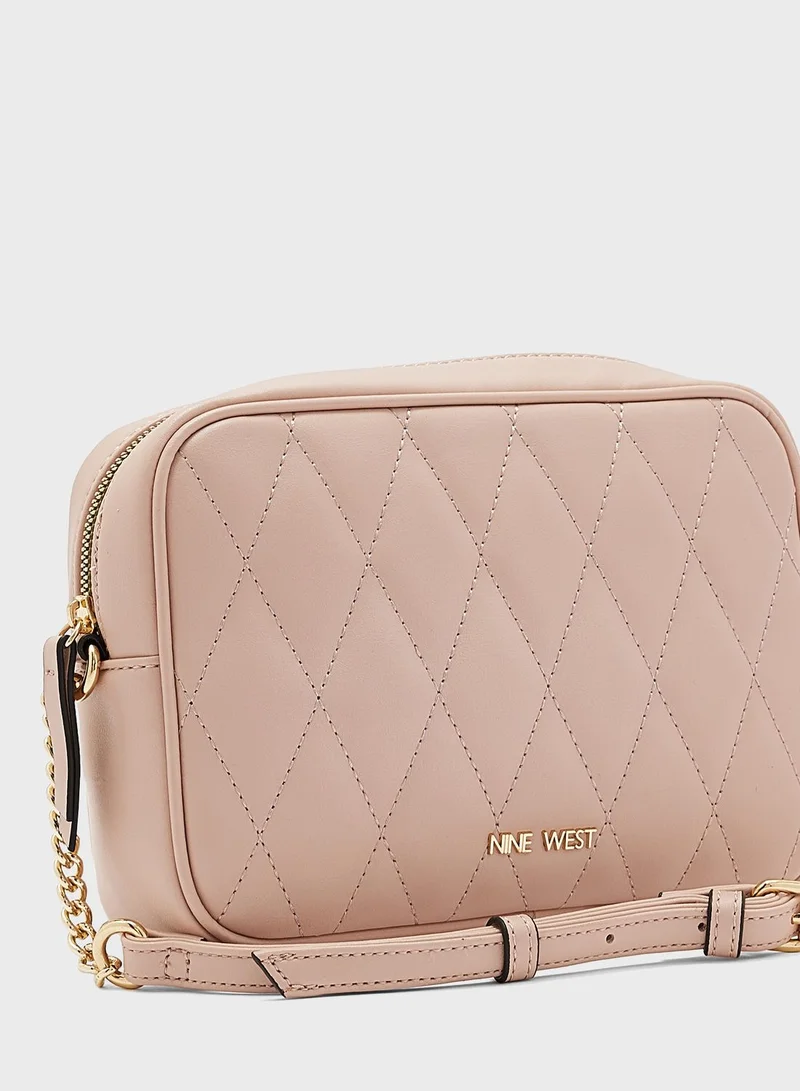 NINE WEST Chain Detailed Zip Over Crossbody