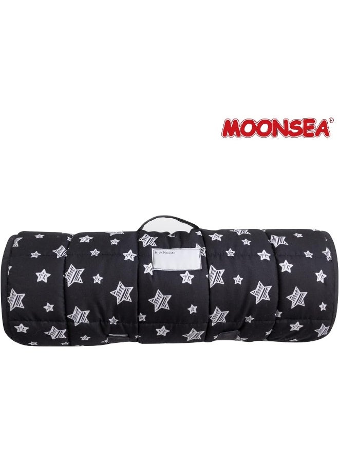Moonsea Moonsea Toddler Sleeping Bag Nap Mat Black with Pillow and Fleece Blanket  - Image 4