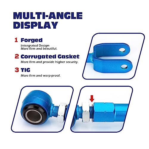 KSP PERFORMANCE KSP Rear Camber Arm for 370Z G35 G37 Q40, Adjustable Toe -2.00° to +2.00° Camber -3.00° to +3.00° Rear Lower Suspesnion Arm, Rear Lower Control Arm Blue 2PCS - Image 4