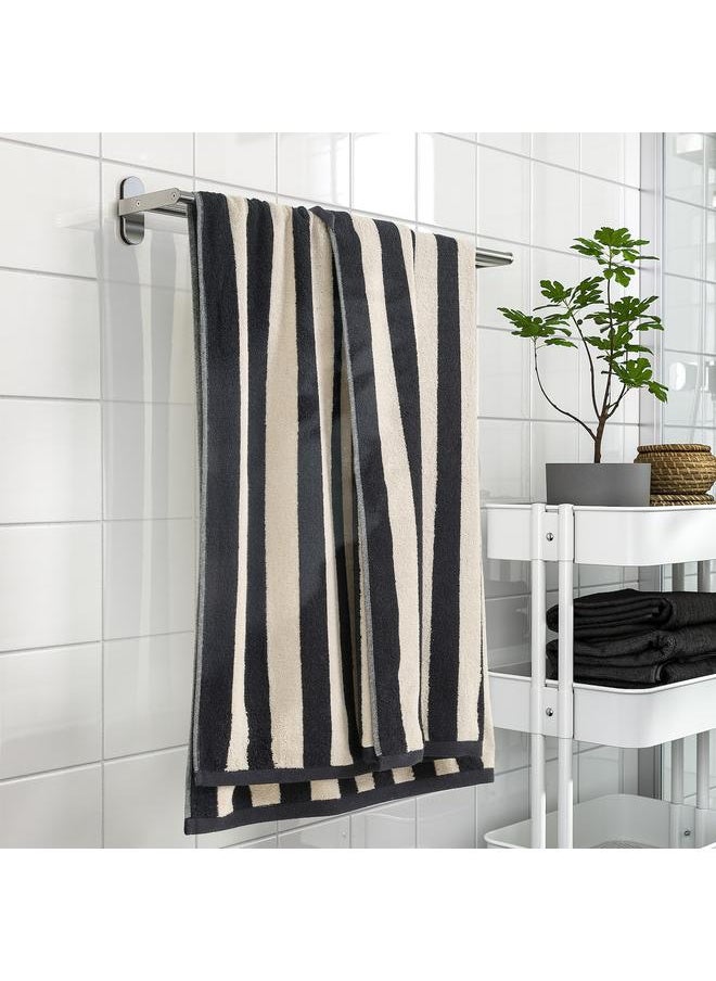 Bath sheet, black/light beige striped, 100x150 cm - pzsku/Z1264CF92AAF417DA3D0FZ/45/_/1740222957/9df9e28a-10dc-465f-a729-0ff2e1958e96