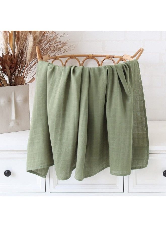 LifeTree - Muslin Swaddle Blankets Unisex Woodland Baby Swaddling Wrap Nursery Neutral Receiving Blanket For Boys & Girls 70% Bamboo & 30% Cotton Large 47 X 47 Inches Safari Jungle/Olive Green - Image 1