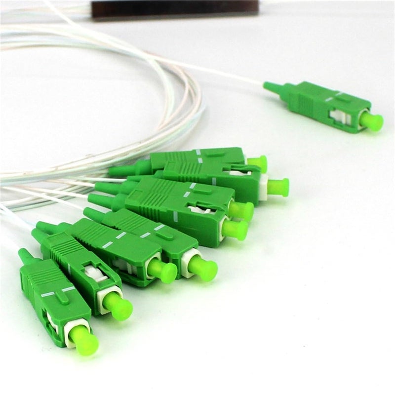 مقسم ألياف بصرية SC 1X8 FBT FTTH، قطر 0.9 مم، نوع واحد من الألياف (Single Mode)، مقسم ألياف بصرية صغير مصنوع من أنبوب فولاذي (1 قطعة). - Image 2
