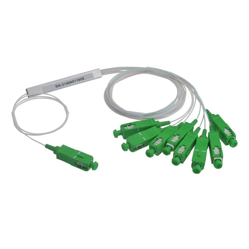 مقسم ألياف بصرية SC 1X8 FBT FTTH، قطر 0.9 مم، نوع واحد من الألياف (Single Mode)، مقسم ألياف بصرية صغير مصنوع من أنبوب فولاذي (1 قطعة). - Image 3