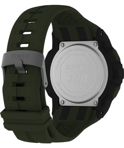 TIMEX ساعة تيمكس للرجال UFC راش 52 مم - حزام أخضر بقرص رقمي وحالة سوداء - Image 5