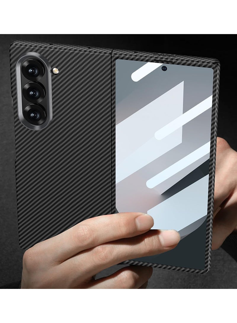 عام غطاء سامسونج جالكسي زد فولد 6 - واقي شاشة من ألياف الكربون الفاخرة، تصميم أنيق مقاوم للخدوش - Image 3