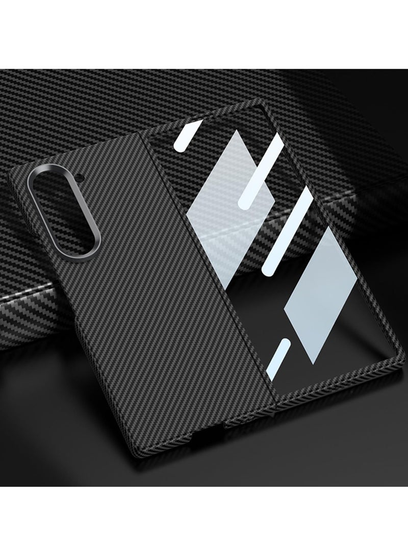 عام غطاء سامسونج جالكسي زد فولد 6 - واقي شاشة من ألياف الكربون الفاخرة، تصميم أنيق مقاوم للخدوش - Image 5