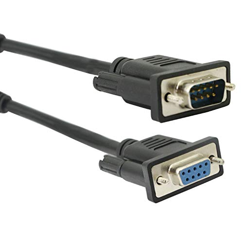 XMSJSIY DB9 RS232 to RJ45 Extender, DB9 9-Pin Serial Port Female&Male to RJ45 CAT5 CAT6 Ethernet LAN Extend Adapter Cable-2pcs (2-Cable) - Image 4