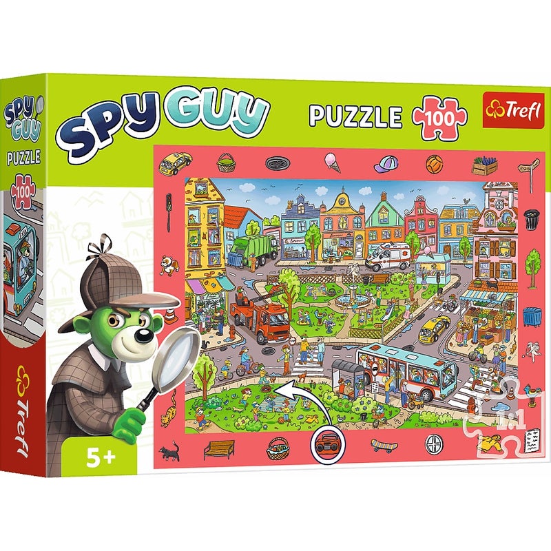 Trefl - Spy Guy: City The Treflik Family Puzzle 100 Pieces - 15590 - Image 1