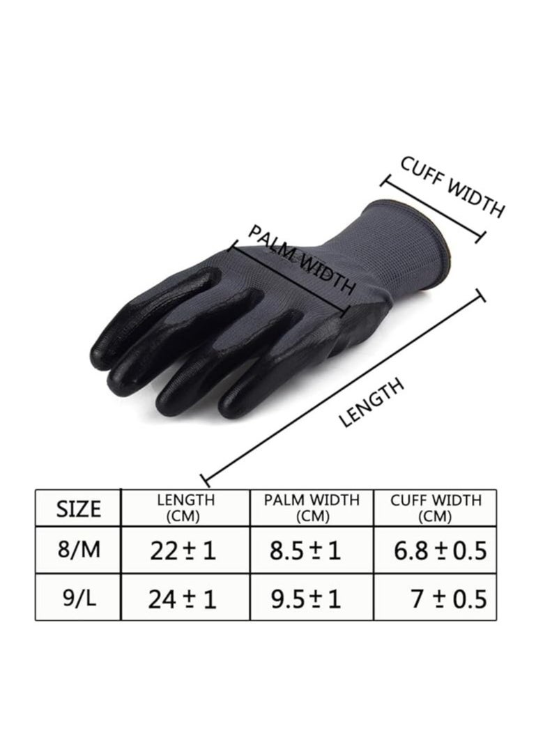 Oasisgalore 3 Pairs Safety Work Gloves Oven Gloves Industrial Hand Gloves with Grip  - Image 2