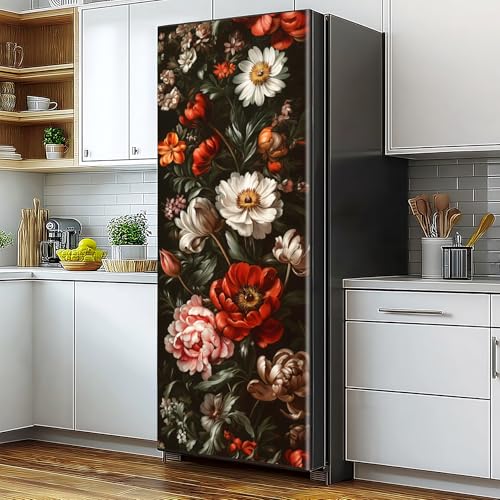 BVBOX SelfAdhesive Vinyl Refrigerator Stickers Peel and Stick Removable Wallpaper for Doors Walls Furniture WrinkleResistant Waterproof No Residue Easy DIY Home Decor Type6 323x787 - Image 1