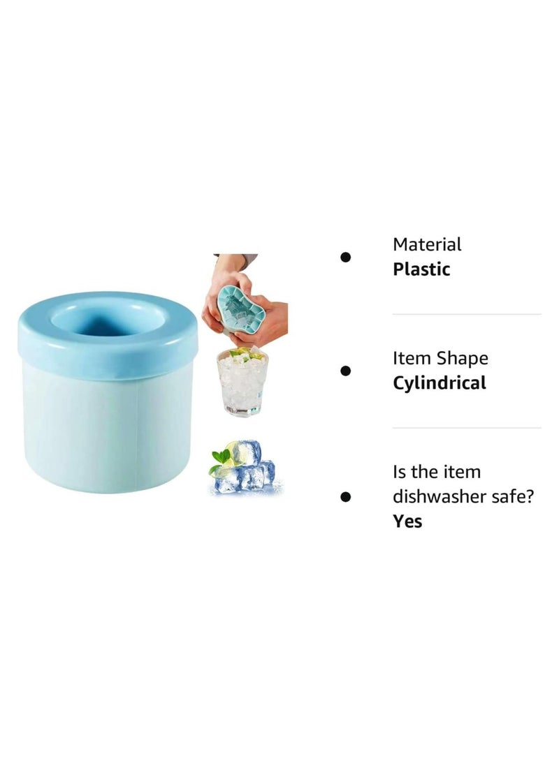 Silicone Cylindrical Ice Cube Mold New 3D Ice Cube Maker Decompress Ice Grid Easy Decompress Ice Cup Multi Color
