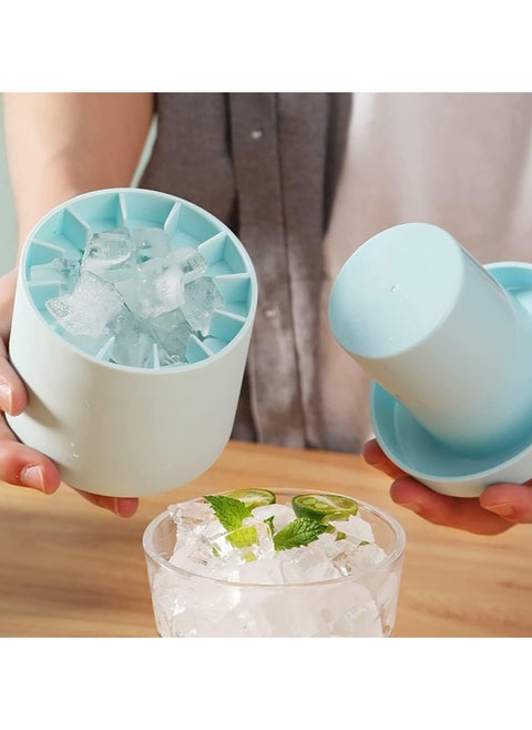 Silicone Cylindrical Ice Cube Mold New 3D Ice Cube Maker Decompress Ice Grid Easy Decompress Ice Cup Multi Color