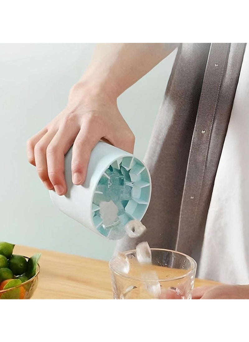 Silicone Cylindrical Ice Cube Mold New 3D Ice Cube Maker Decompress Ice Grid Easy Decompress Ice Cup Multi Color
