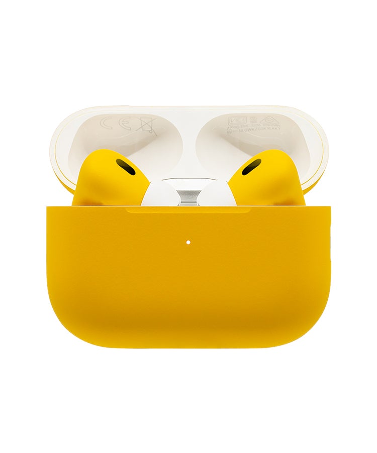 كافيار حافظة AirPods Pro 3 مخصصة مع طلاء مقاوم للخدش والصدمات ومتين وأنيق، تصميم مخصص، مناسب تمامًا لـ AirPods Pro 3، لون أصفر لامبورجيني غير لامع - Image 1