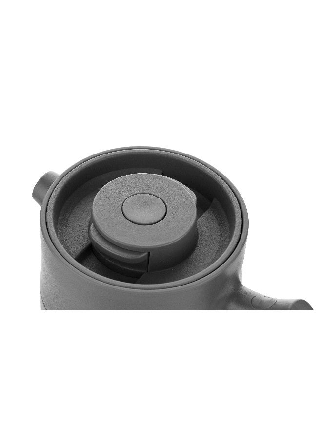 SHAHA قارورة مفرغة من الفولاذ المقاوم للصدأ بمقبض خشبي سعة 14 لترًا، رمادية - Image 2