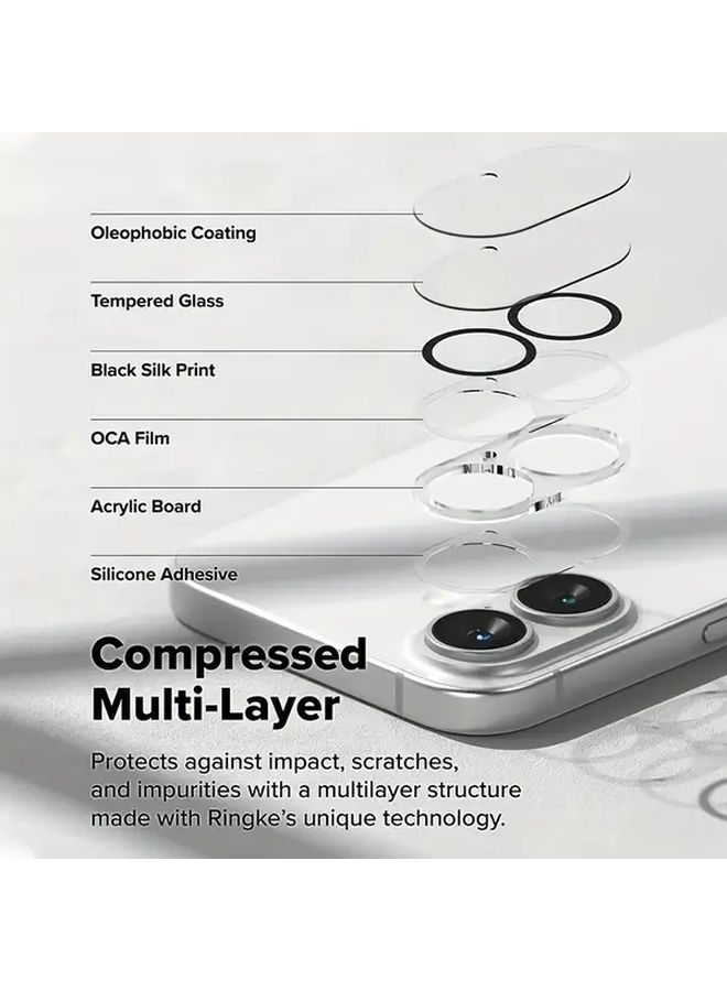 زجاج واقي مضاد للخدش لعدسة الكاميرا لجهاز iPhone 12 Pro Max - شفاف - Image 3