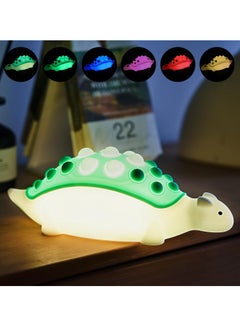 Kids Night Light,Silicone Nursery Dino Lamp with Pop Bubble,7 Nightlight Modes Rechargeable Bedside Touch Lamp,Baby Room Decor,Cute Lamp Dinosaurs Gifts for Toddler