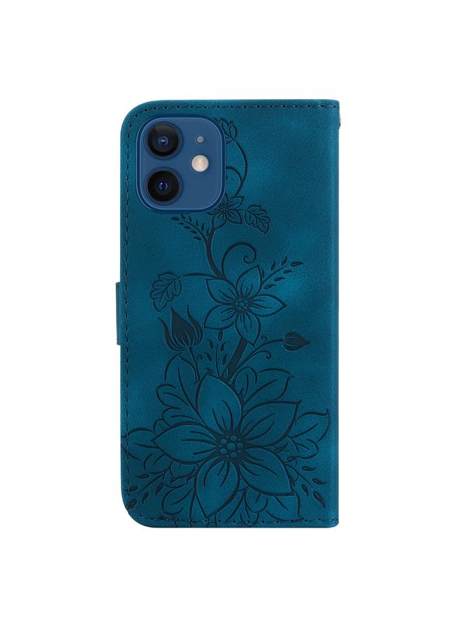 Zaboon Case For iPhone 12 mini Lily Embossed Leather Phone Case - Image 3