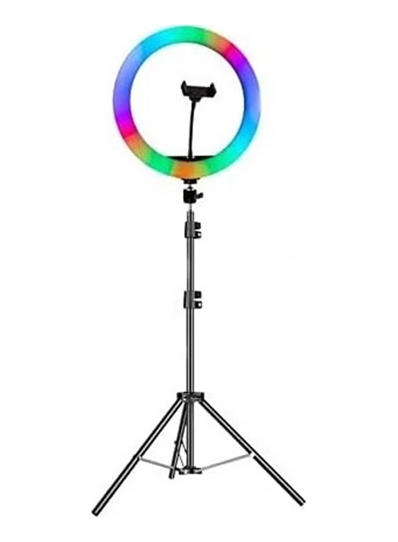 MJ-38 RGB LED Soft Ring Light With Phone Tripod Stand For Camera Smartphones Shootin - Image 2