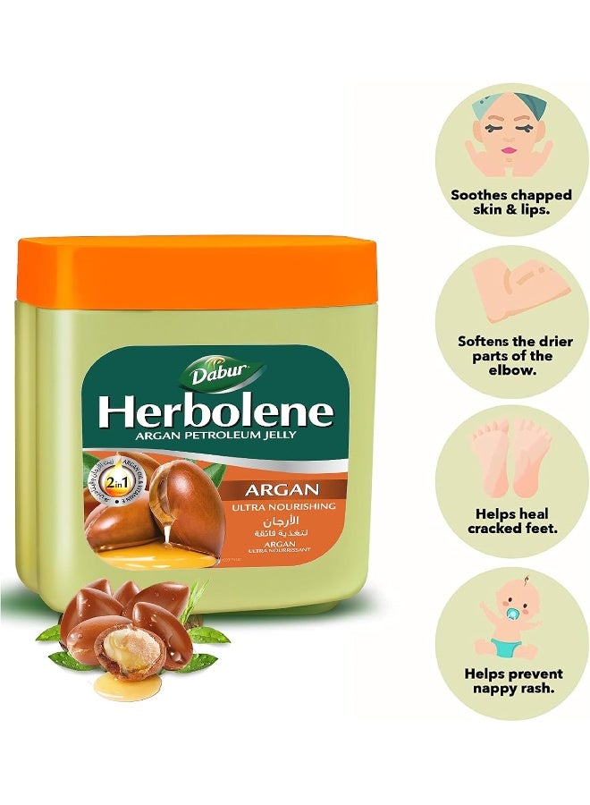 Dabur 225ml Herbolene Argan Oil Petroleum Jelly - Image 4
