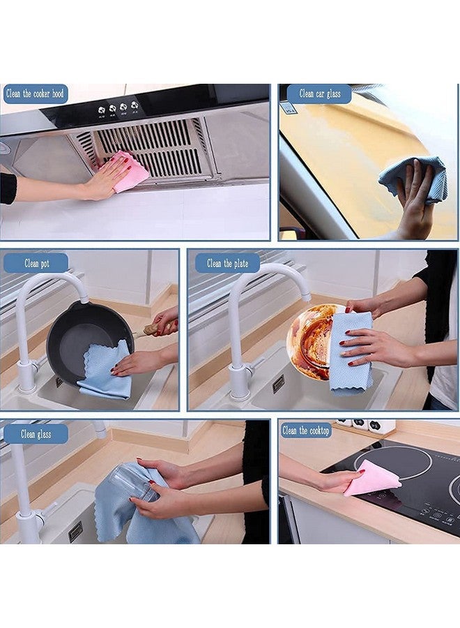 P-Plus International Kitchen Cleaning Cloths Pack Of 5 | Streak-Free Cloths Reusable | Lint-Free Absorbent Towels | Washable Microfiber Cleaning Cloth For Glasses, Random Color - Image 3