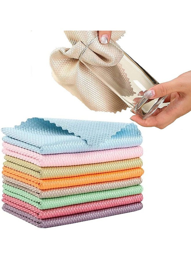 P-Plus International Kitchen Cleaning Cloths Pack Of 5 | Streak-Free Cloths Reusable | Lint-Free Absorbent Towels | Washable Microfiber Cleaning Cloth For Glasses, Random Color - Image 1