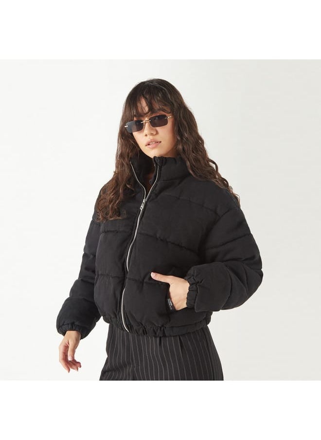 Lee Cooper Lee Cooper Solid Jacket with Long Sleeves and Pocket  - Image 1