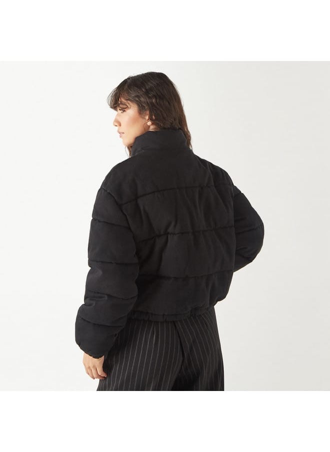 Lee Cooper Lee Cooper Solid Jacket with Long Sleeves and Pocket  - Image 3