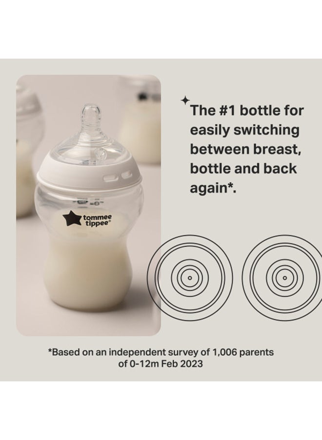 tommee tippee Pack Of 3 Baby Feeding Bottle 260 ML, 0 Months + - Image 3