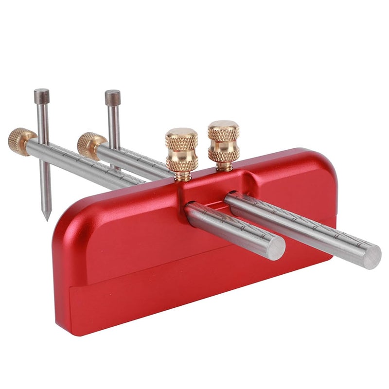 LiebeWH Adjustable Wood Marking Gauge Double Head Scriber Ruler Mortise Scribe Tool Aluminum Alloy with Antislip Teeth Clear Angle Bubble 145mm Scale for Woodworking Carpenter DIY - Image 5