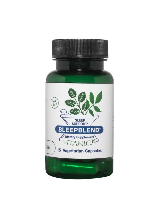 Vitanica Vitanica SleepBlend - Sleep & Relaxation Support for Women - Herbal Supplements with Melatonin, Valerian Root, Vitamin B2 & B12 & Magnesium - Pro Logo - 15 Vegan Caps  - Image 1